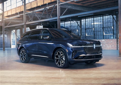 A 2024 Lincoln Nautilus® SUV is parked in an industrial space. | Karl Malone Lincoln in El Dorado AR