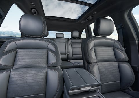 The spacious second row and available panoramic Vista Roof® is shown. | Karl Malone Lincoln in El Dorado AR